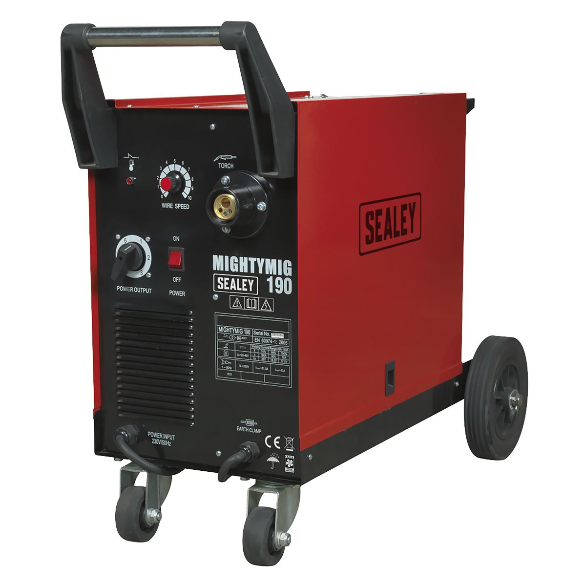 Sealey Professional Gas/No-Gas MIG Welder 190A with Euro Torch MIGHTYMIG190