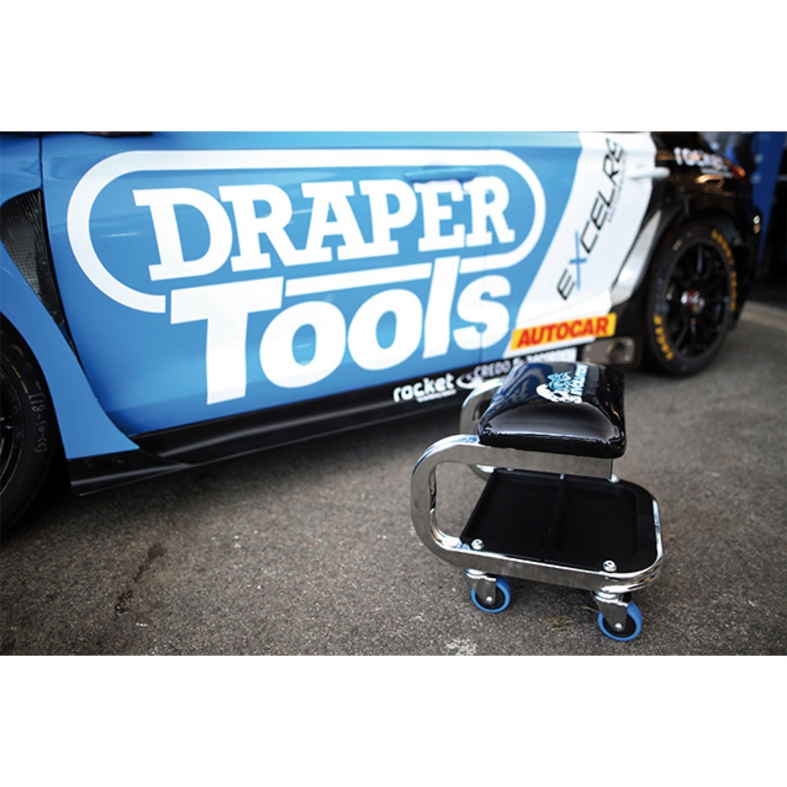 Draper Expert Evolution Work Stool with Storage, 435 x 380mm 99835