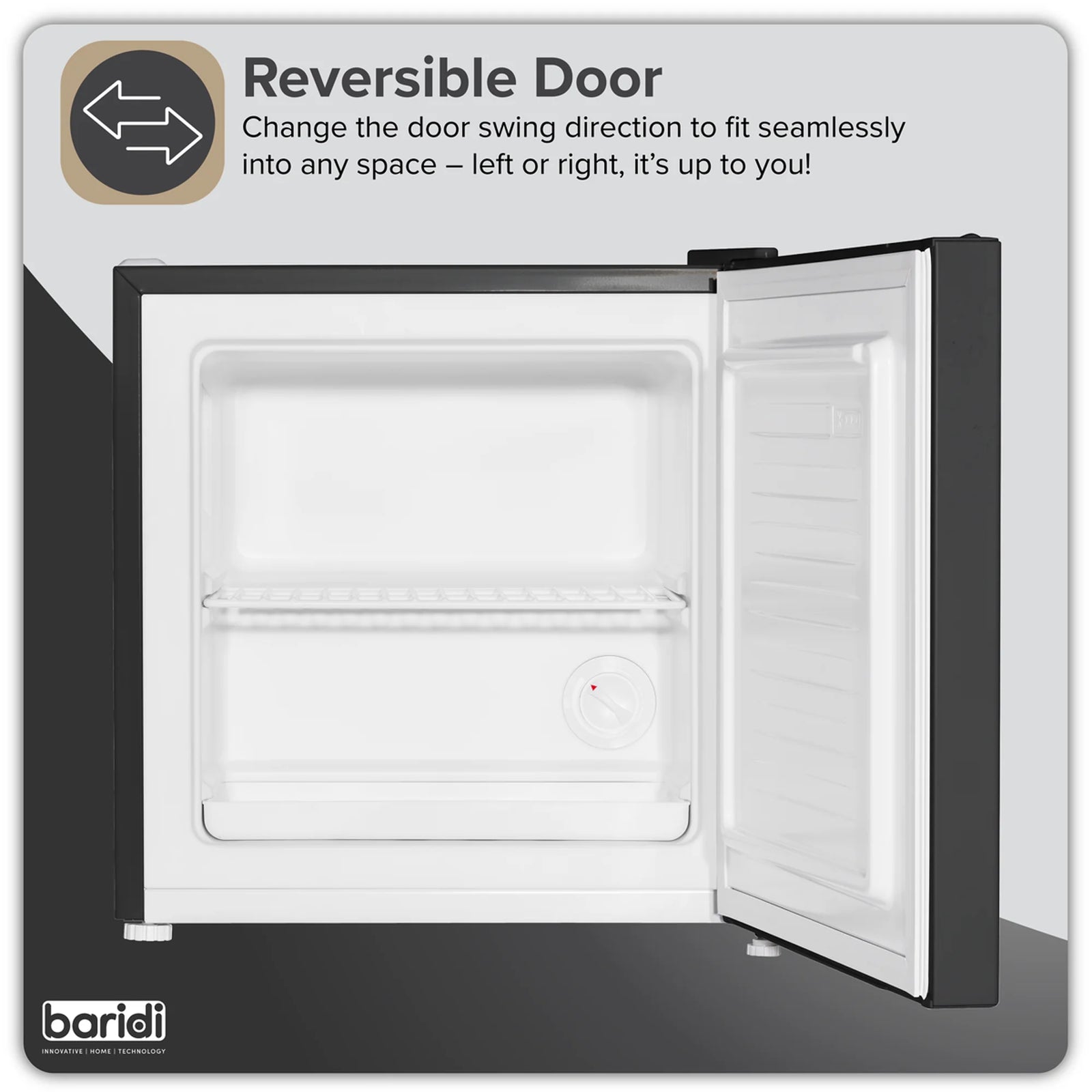 Baridi Mini Tabletop Fridge/Freezer DH255 31L Capacity - Black