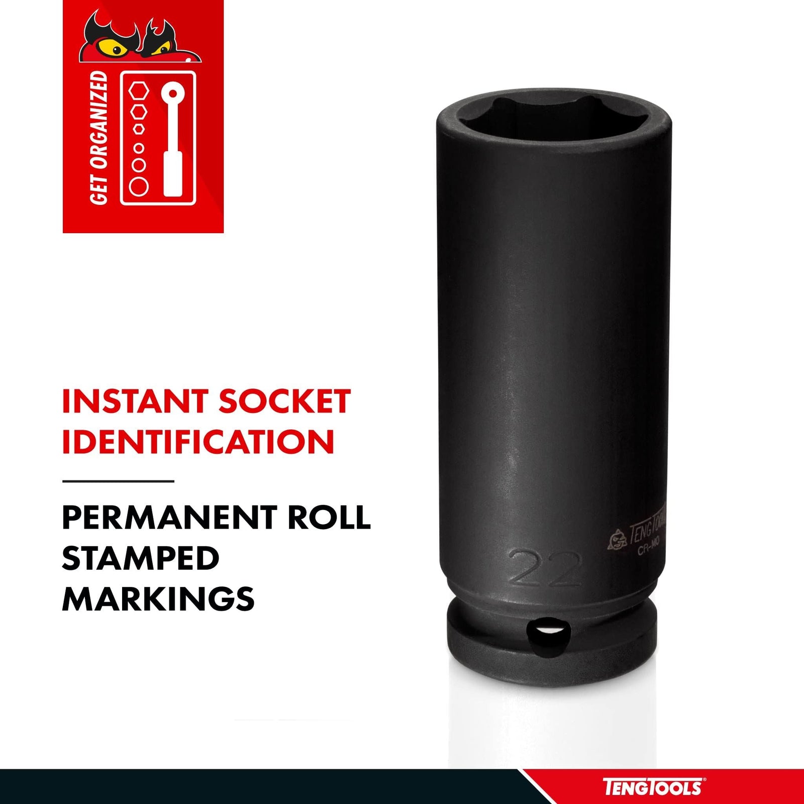 Teng Tools 1/2" Deep Impact Socket DIN AF 13/16"