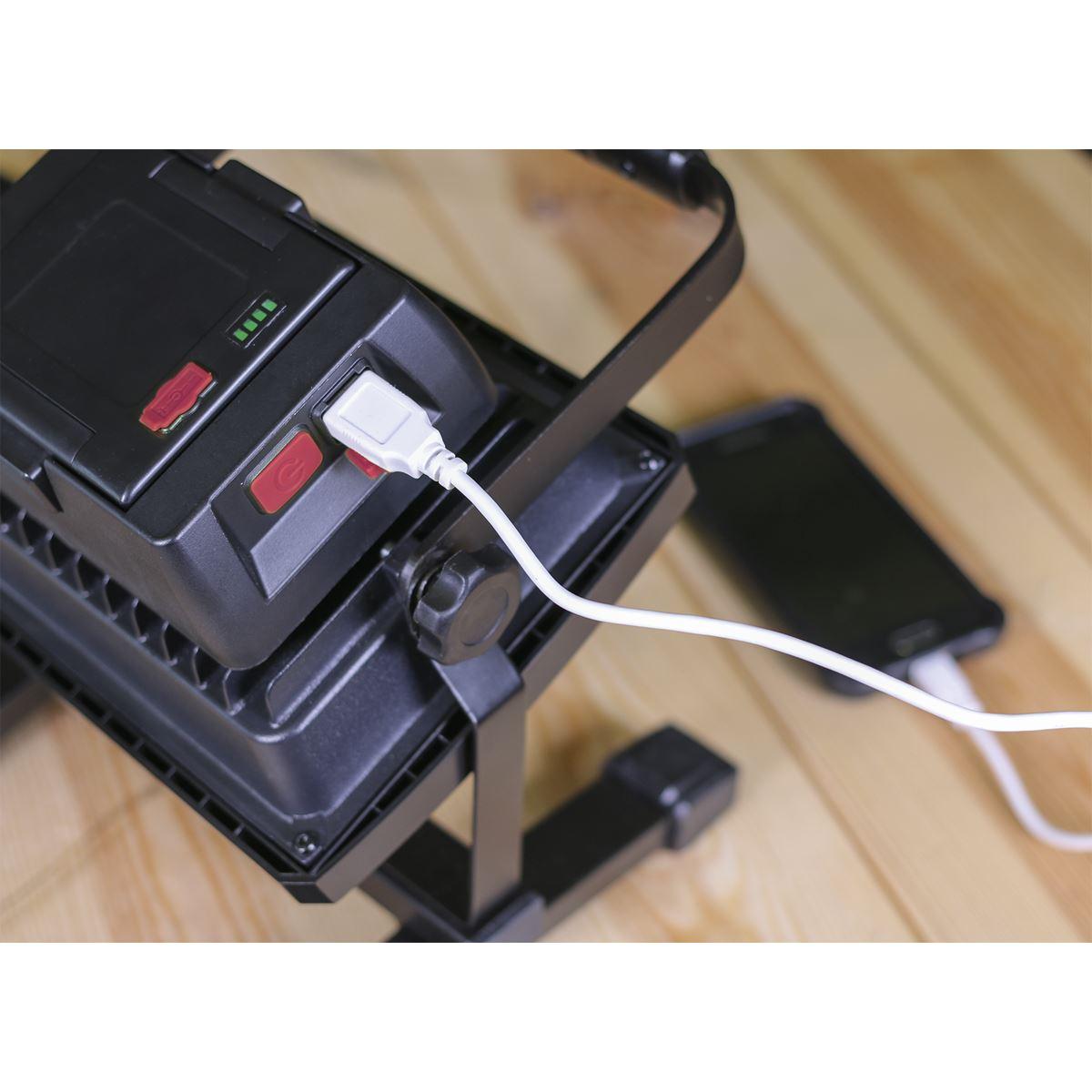 Sealey Rechargeable Portable Floodlight 20W SMD LED