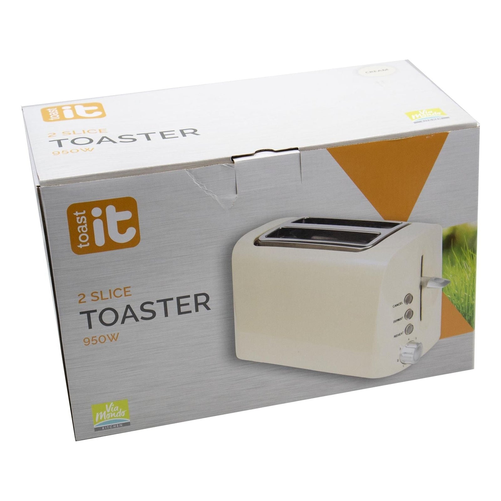 Toast It Cream 240V / 950W Low Wattage Toaster