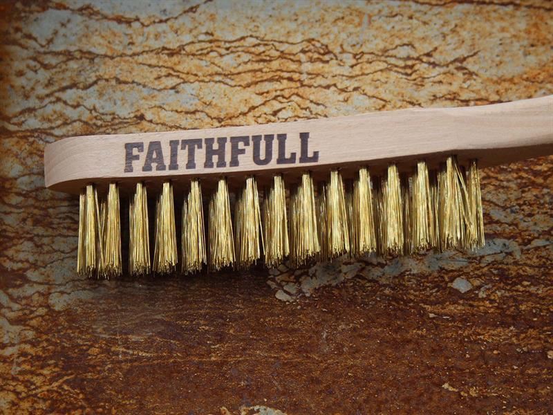 Faithfull Brass Scratch Brush, Three Row