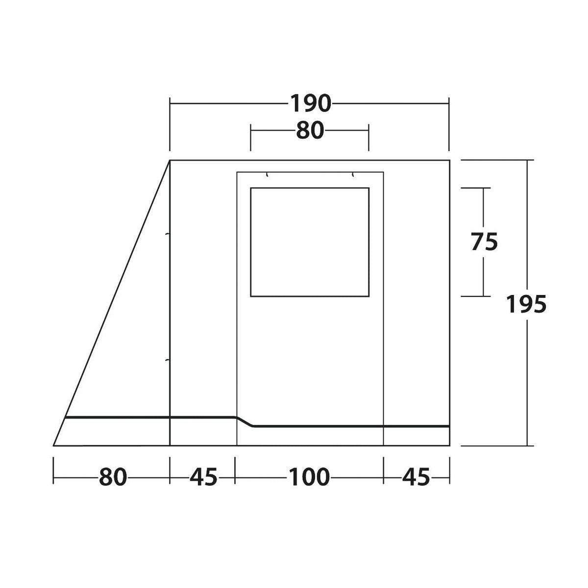 Outwell Backroads Campervan Cassette Awning Room Low 195cm