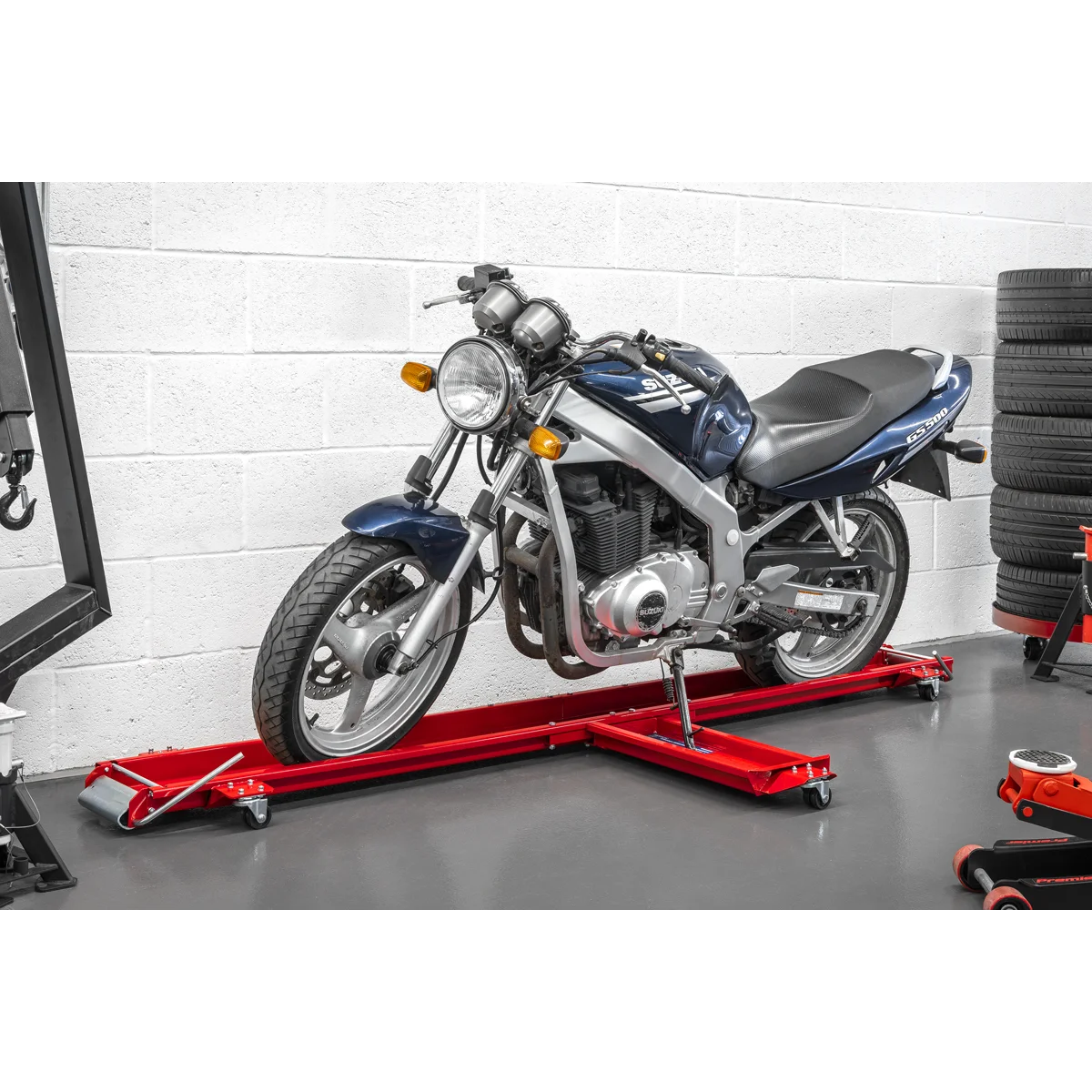 Sealey Long Motorcycle Side Stand Dolly 565kg Capacity