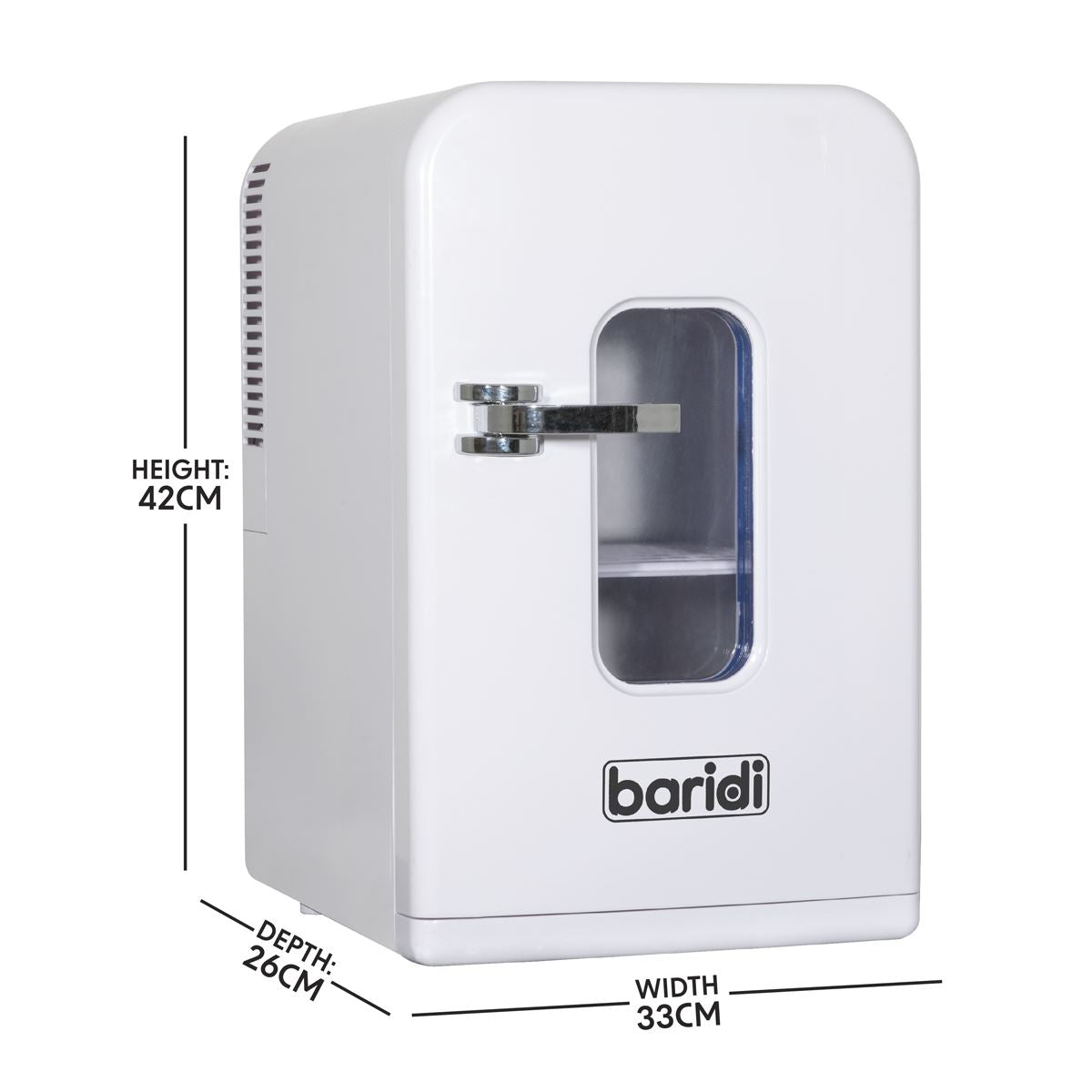 Baridi Mini Fridge/Warmer 15L Capacity 12V/230V - White DH94