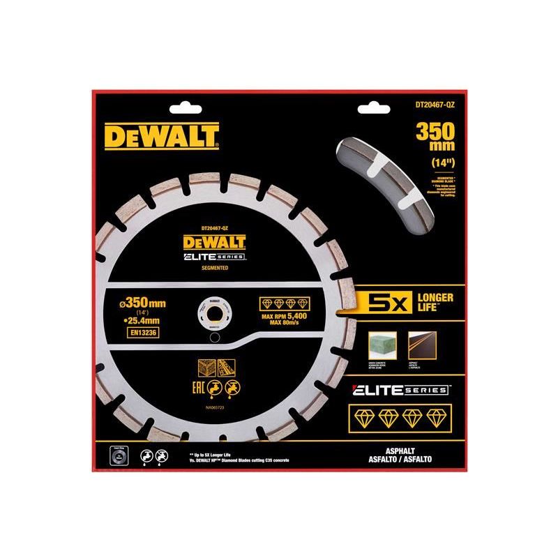 Dewalt Power Tools ELITE SERIES™ Asphalt Diamond Segmented Wheel 350 x 25.4mm