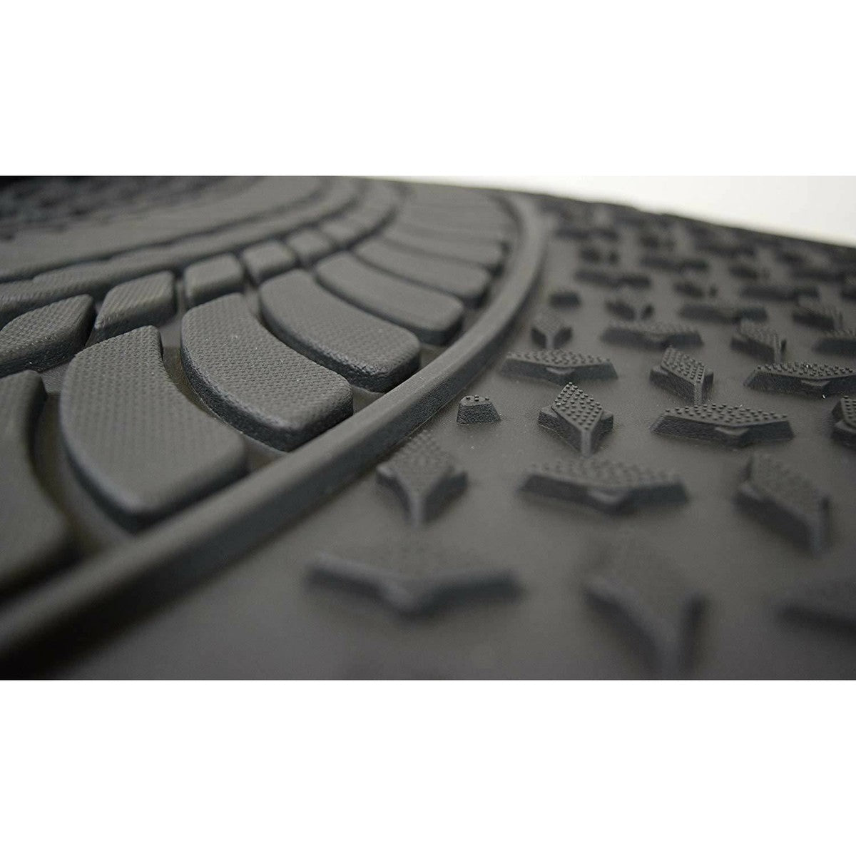 Heavy Duty Rubber Tyre Tred Car Floor Mats Set Non Slip Washable Universal Fit