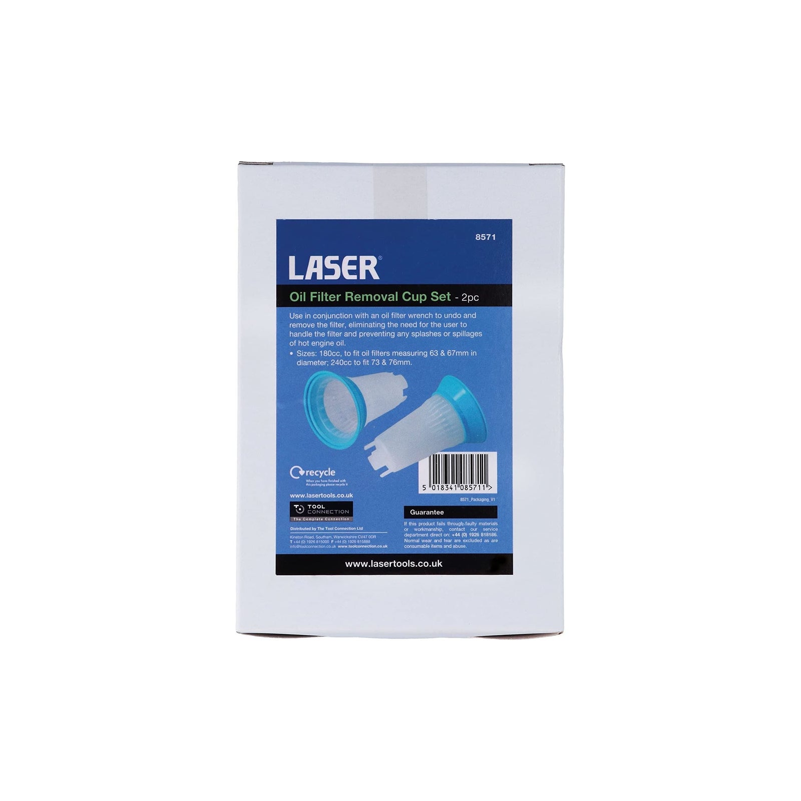 Laser Oil Filter Removal Cup Set 2pc 8571