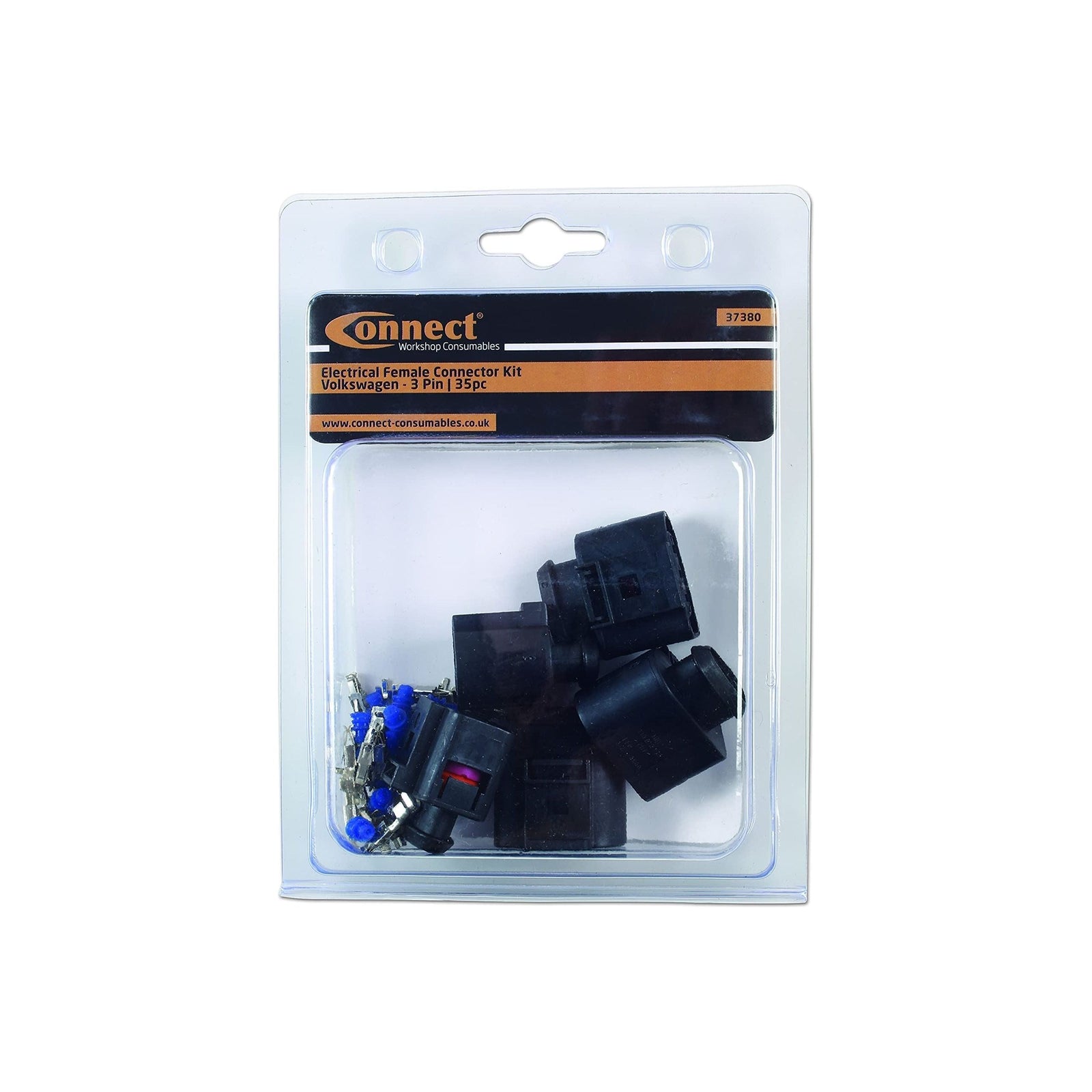 Connect for VW Electrical Female Connector 2.8mm 3 Pin Kit 35pc 37380