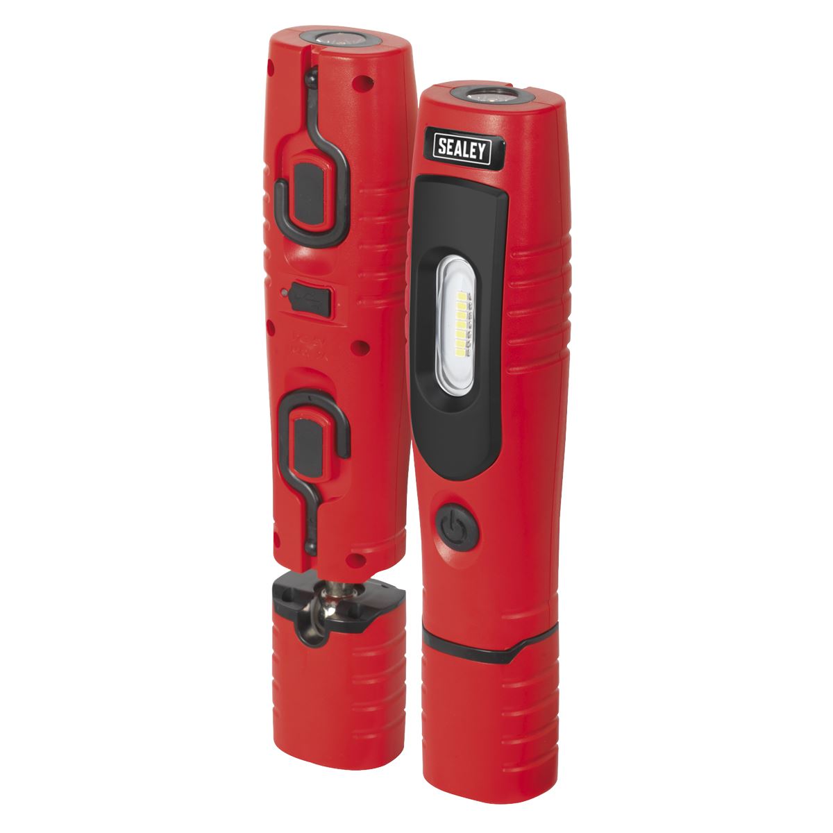 Sealey Red Rechargeable 360° Inspection Lamp 7 SMD+3W LED Lithium-ion