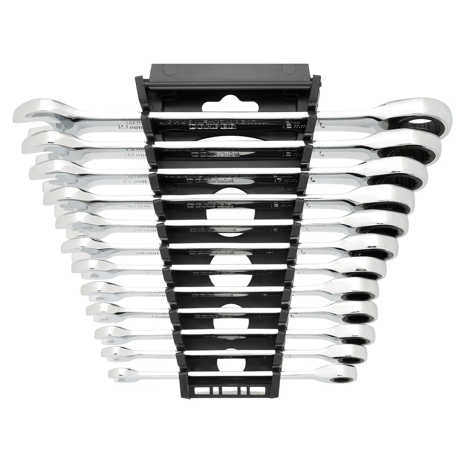 Draper HI-TORQ® Metric Ratchet Combination Spanner Set, 8 - 19mm (12 Piece)