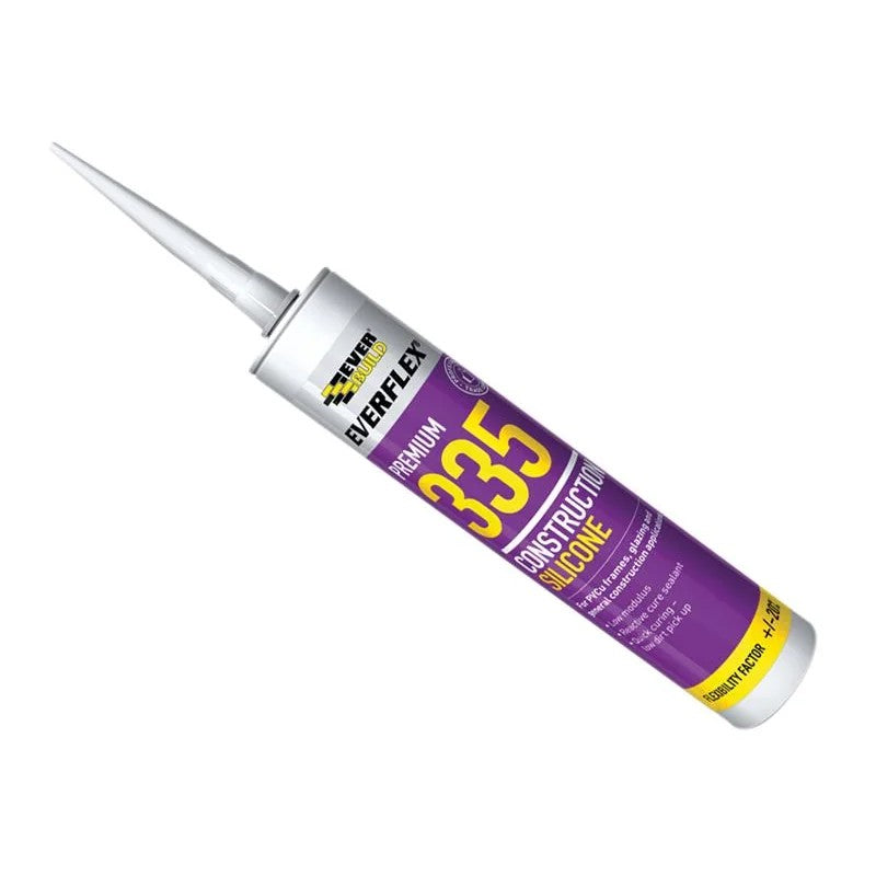 Everbuild Sika Everflex® 335 Construction Silicone Transparent 295ml