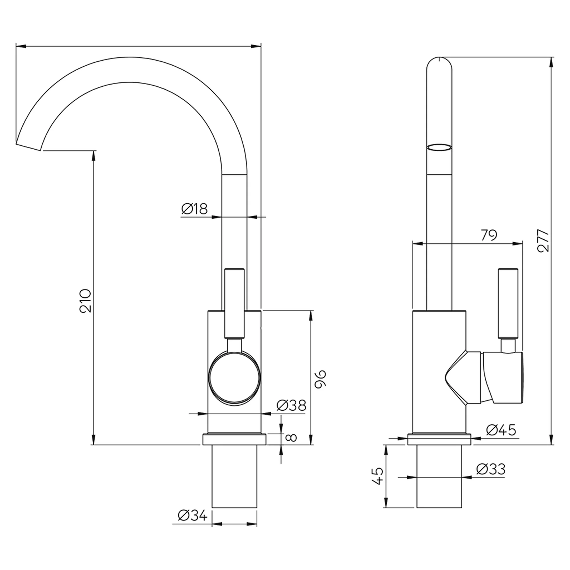 Reich Mixer Tap R90 with Barbed Nozzles