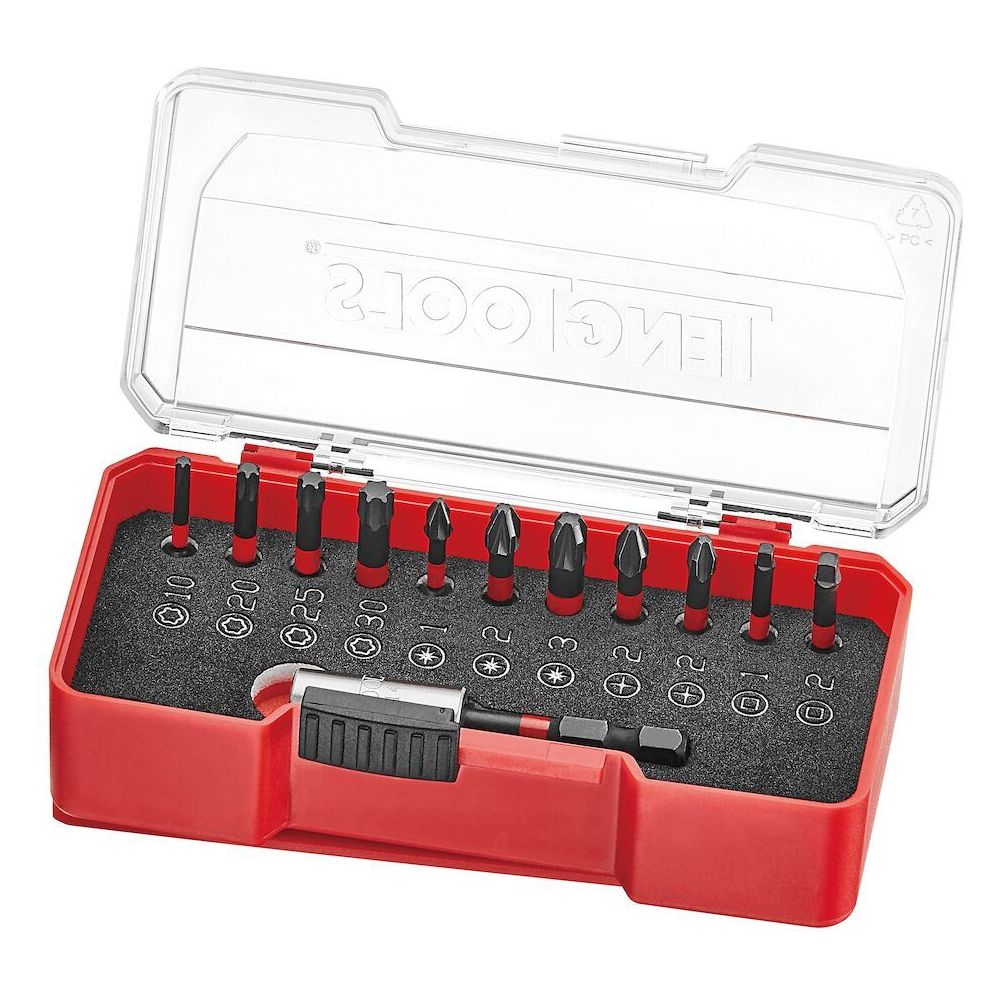 Teng Tools Impact Bit Set Construction With Belt Clip Mixed 12 Pieces