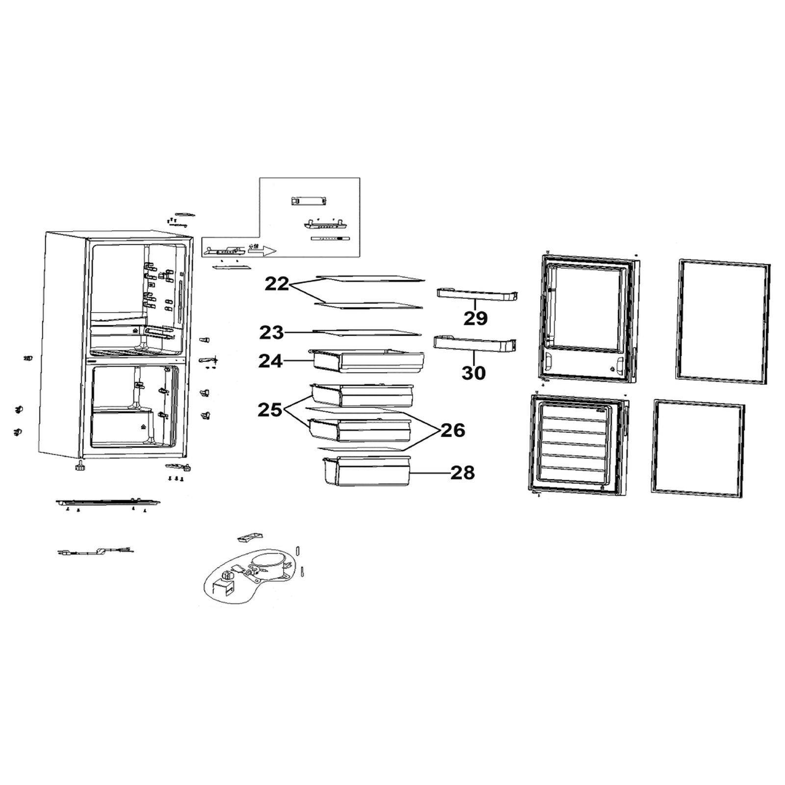 Sealey Upper Door Shelf DH11075