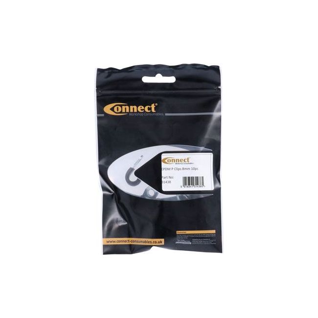 Connect Rubber Lined P Clips 8mm 10pc 31438