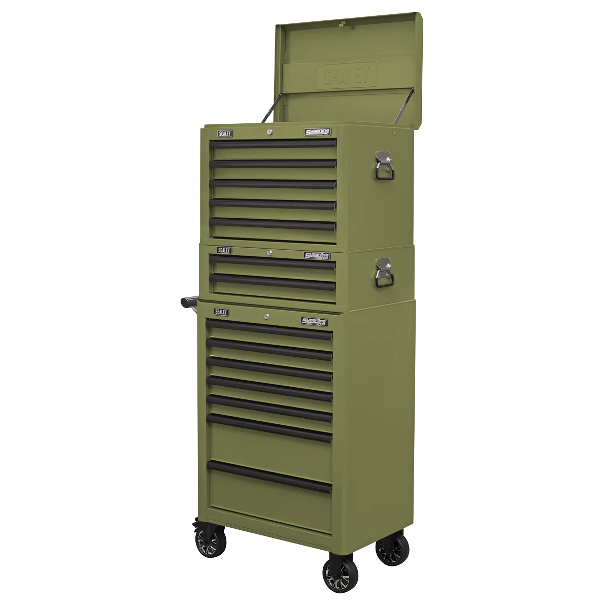Sealey Mid-Box Tool Chest 2 Drawer - Khaki, 670x440x210mm