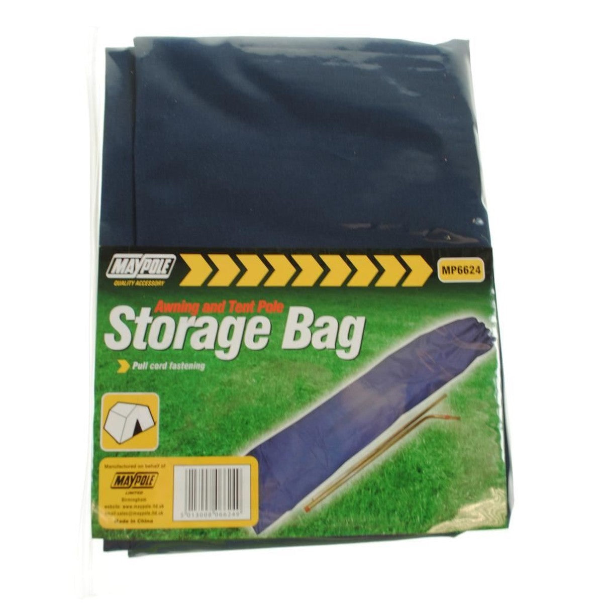 Awning And Tent Pole Storage Bag Pull Cord 150Cm X 40Cm Blue Bag Maypole Mp6624