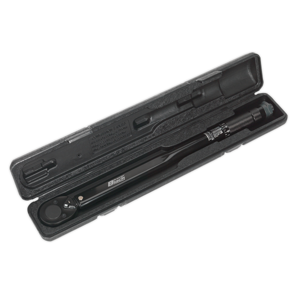 Sealey Micrometer Torque Wrench 1/2"Sq Drive Calibrated Black Series AK624B