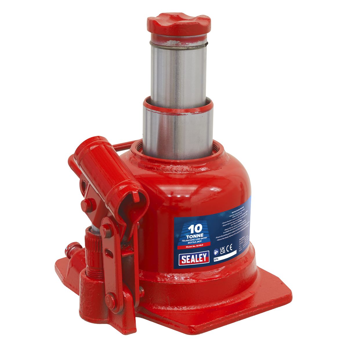 Sealey Bottle Jack 10tonne Low Entry Telescopic BJ10LE