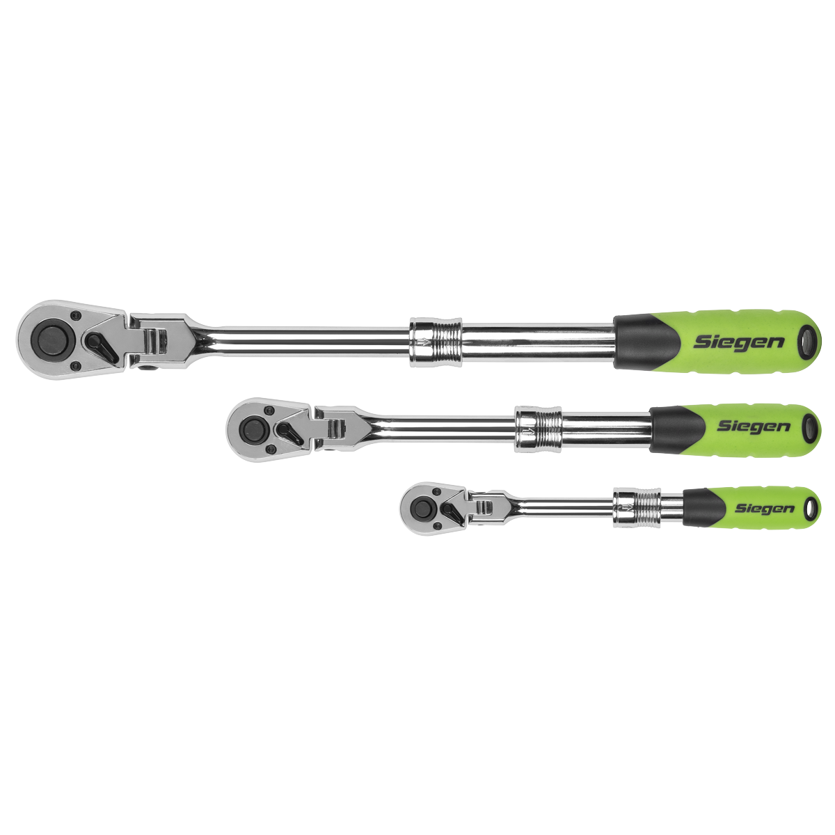 Sealey Siegen Ratchet Wrench Set 3 Piece 1/2"Sq Drive Flexi-Head