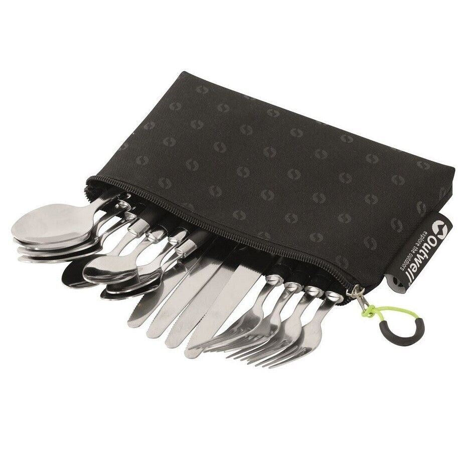 Outwell Pouch Cutlery Set Camping Picnic Cutlery & Carry Case