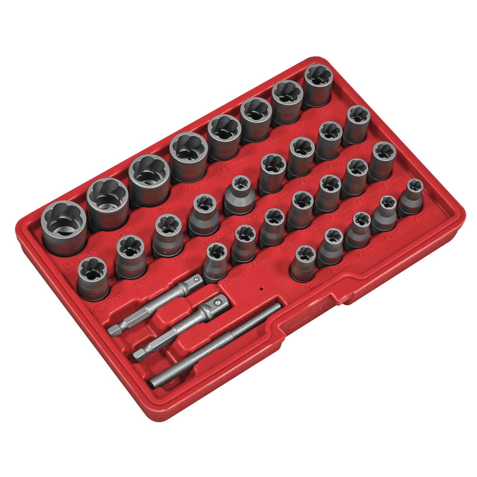 Sealey Slim Design Bolt & Nut Extractor Set 32 Piece