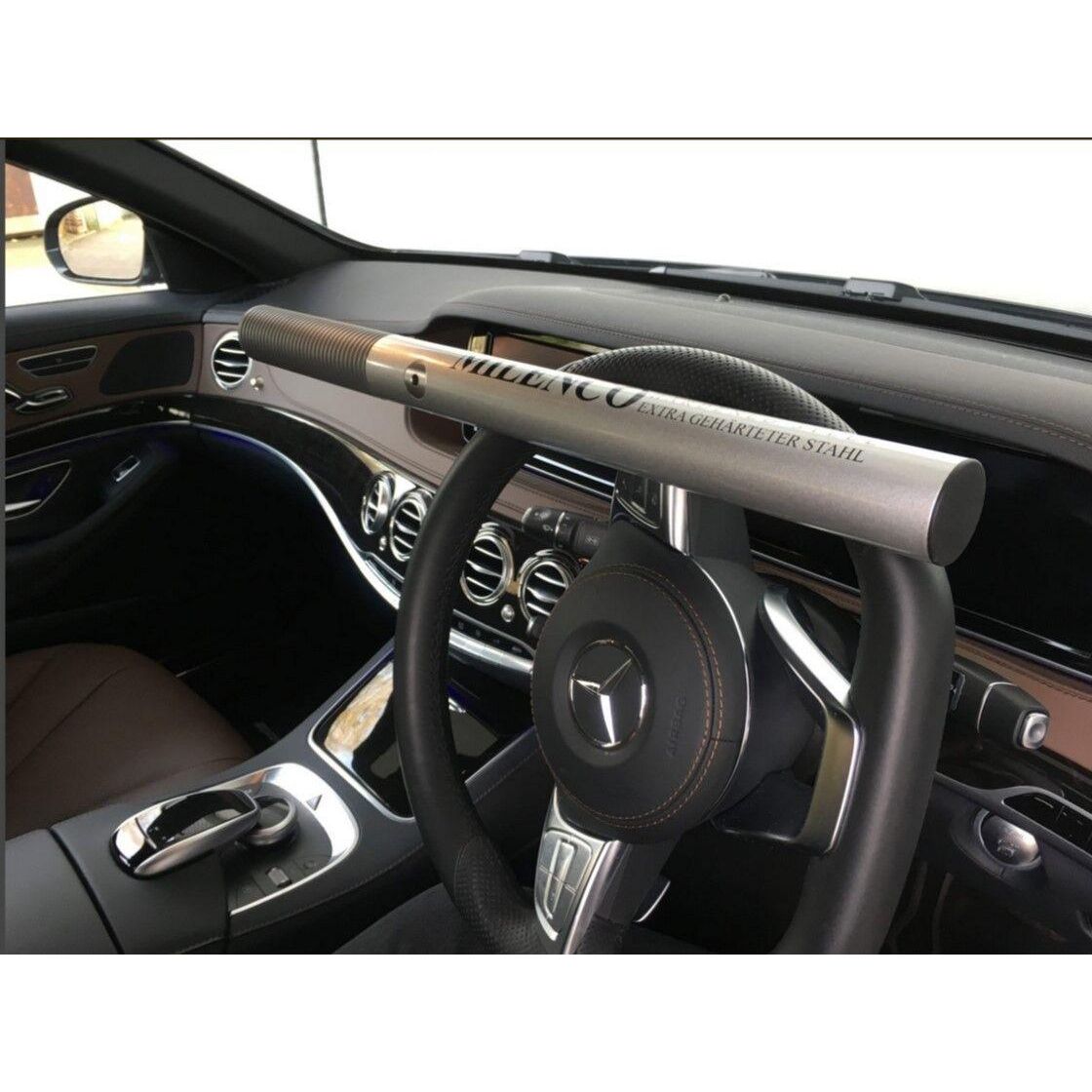 Milenco Motorhome Car Van High Security Silver Steel Steering Wheel Lock + 6804