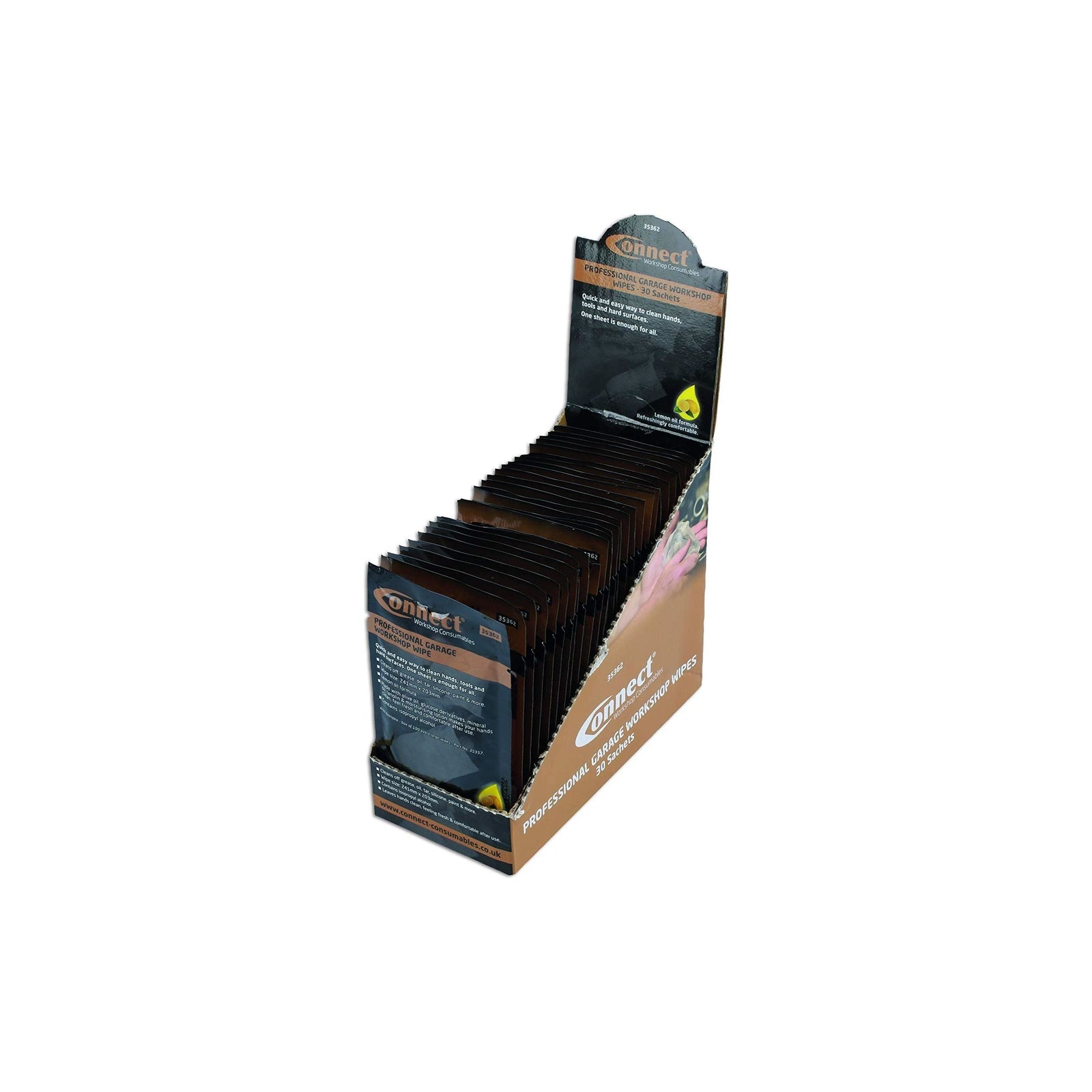 Connect Professional Garage Workshop Wipes - Display Box 30pc 35362