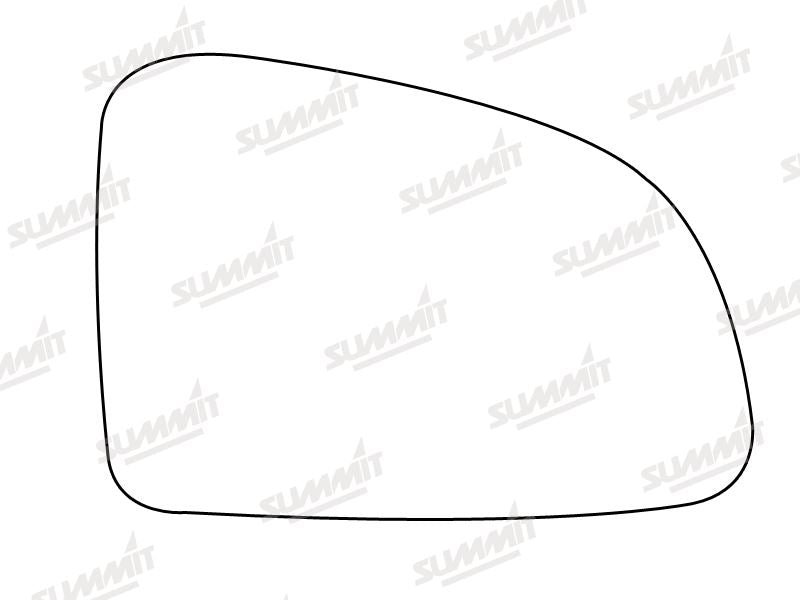 Summit Stick-On Standard Mirror Glass fits Vauxhall Meriva 03 on RHS