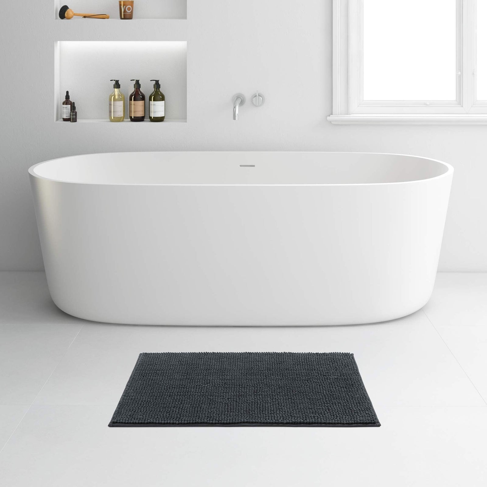 Bath Mat 80 X 50Cm Grey 632502