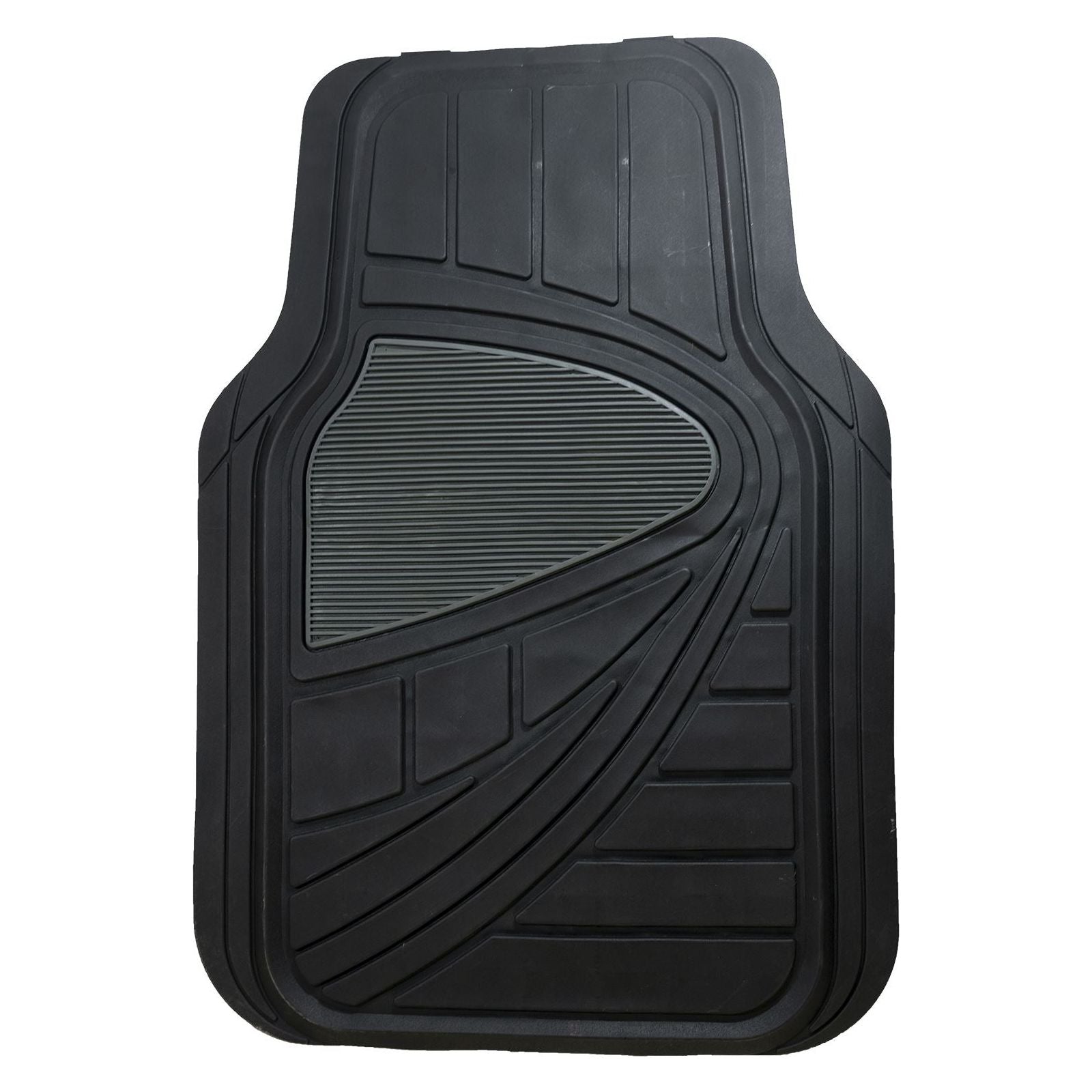 4 Pce Aurora Rubber Mat Set In Black