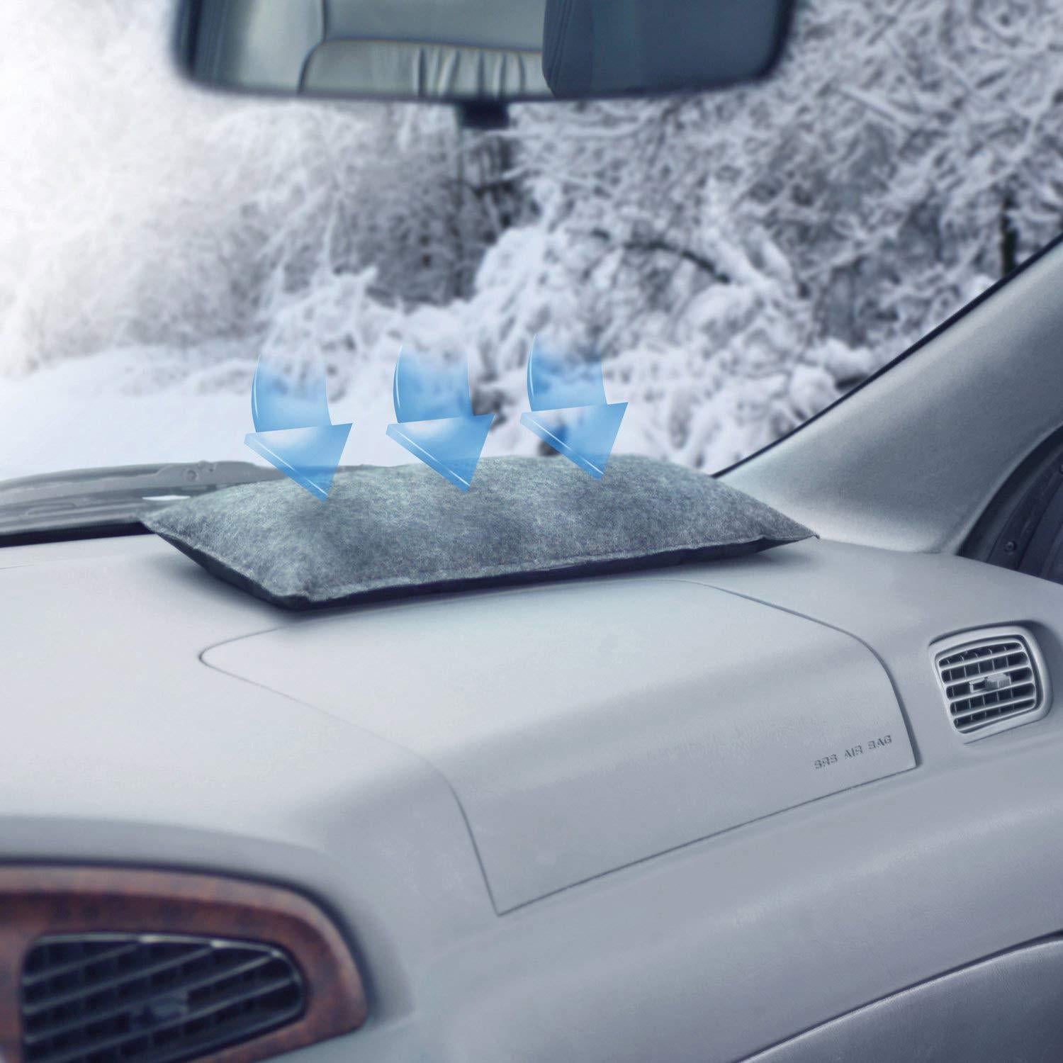 2 X Dry Car Home Reusable Dehumidifier Bag Moisture Damp Absorber Pad Van 1Kg