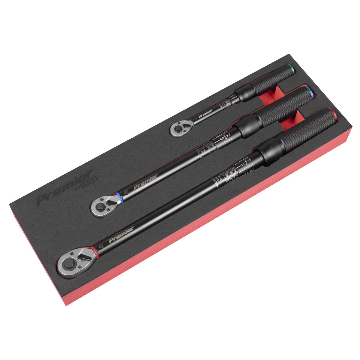 Sealey Premier Black Torque Wrench Micrometer Set 3 Piece 5-220Nm