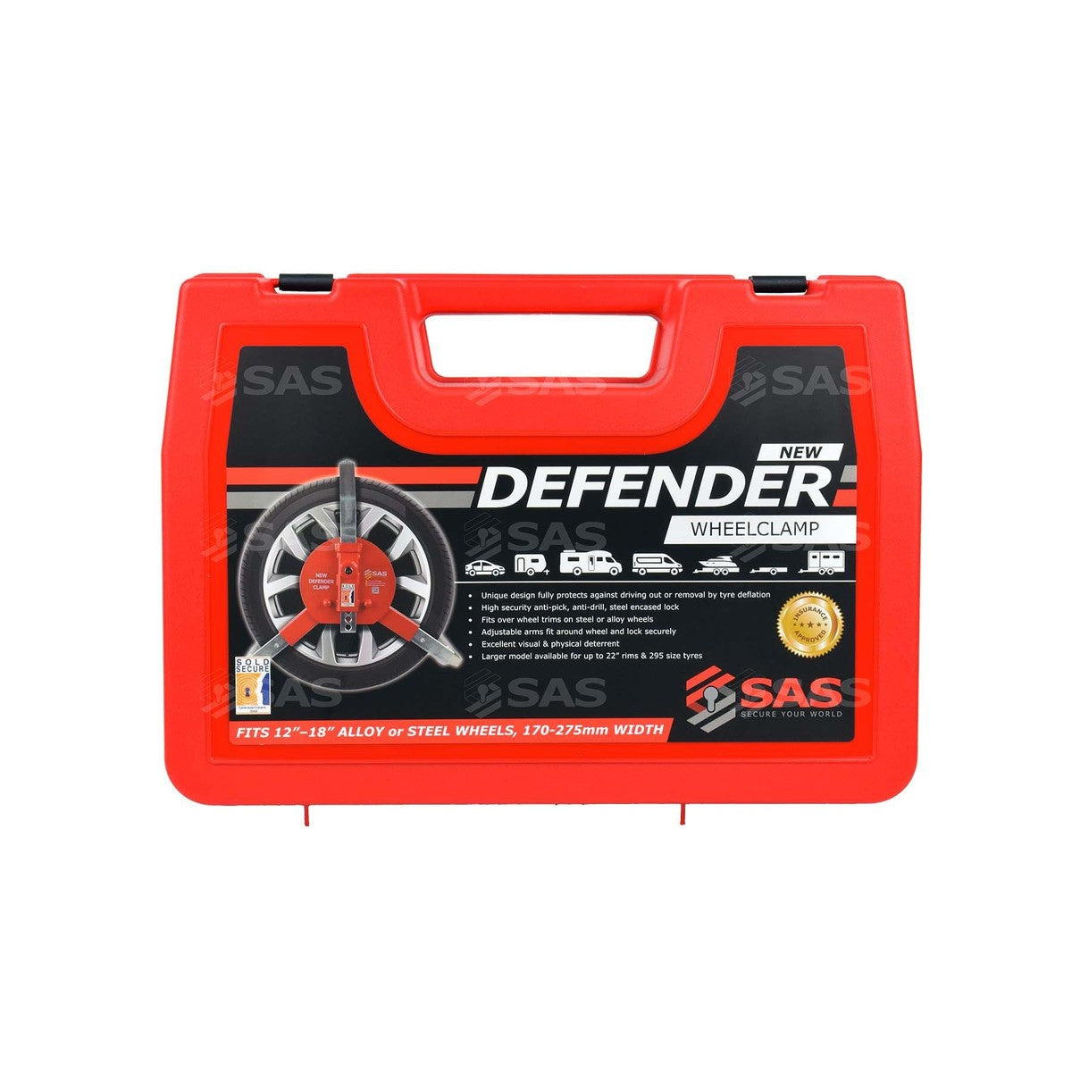 SAS Wheel Clamp Plastic Carry Case