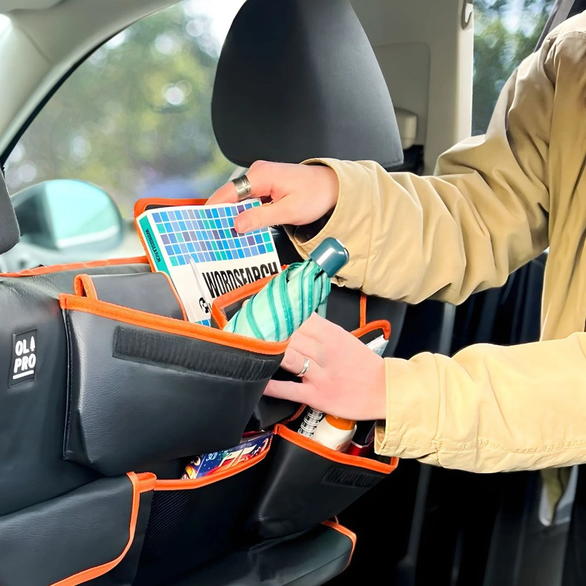 Olpro Rear Double Seat Storage Organiser - Orange