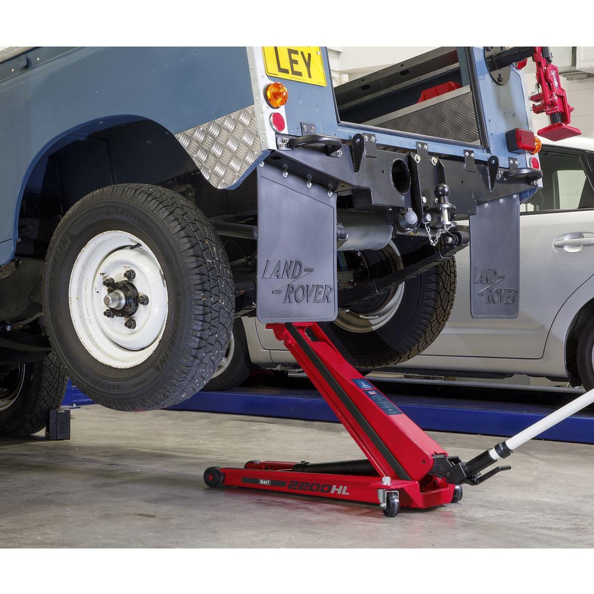 Sealey High Lift Low Profile Trolley Jack 2 Tonne 2200HL