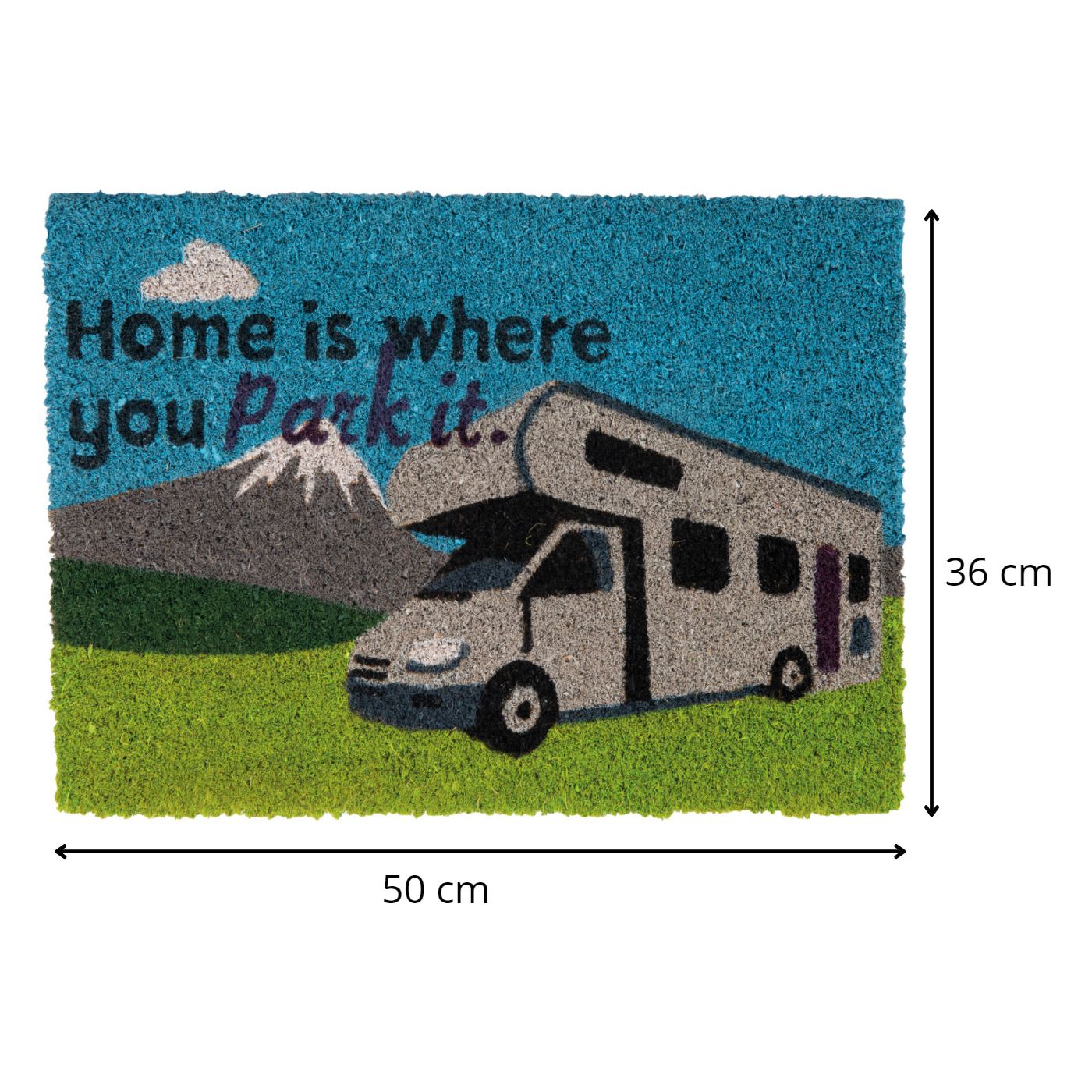 Quest Motorhome Door Mat Home Is Where You Park It Outdoor Heavy Duty Coir