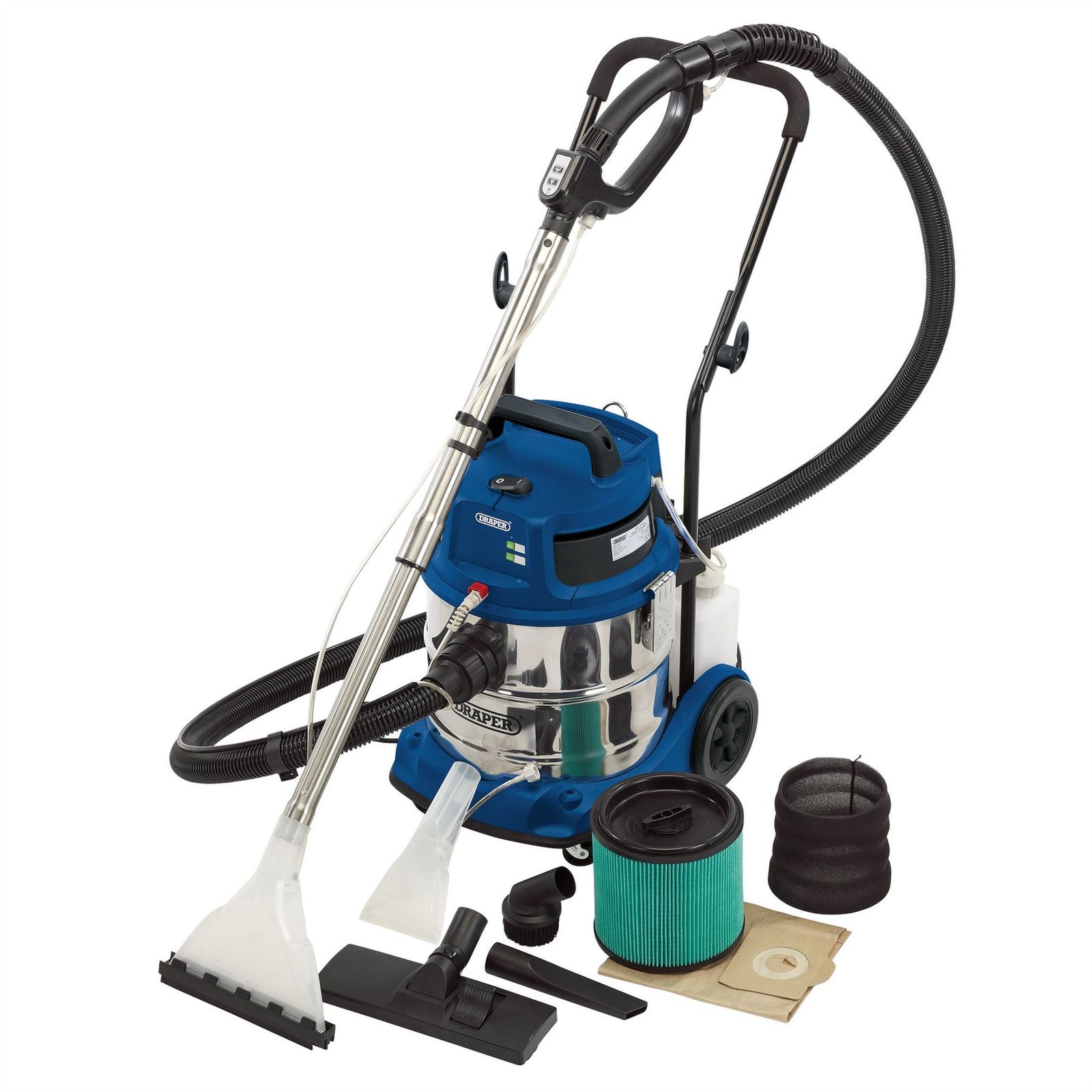 Draper 3 in 1 Wet and Dry Shampoo/Vacuum Cleaner, 20L, 1500W 75442