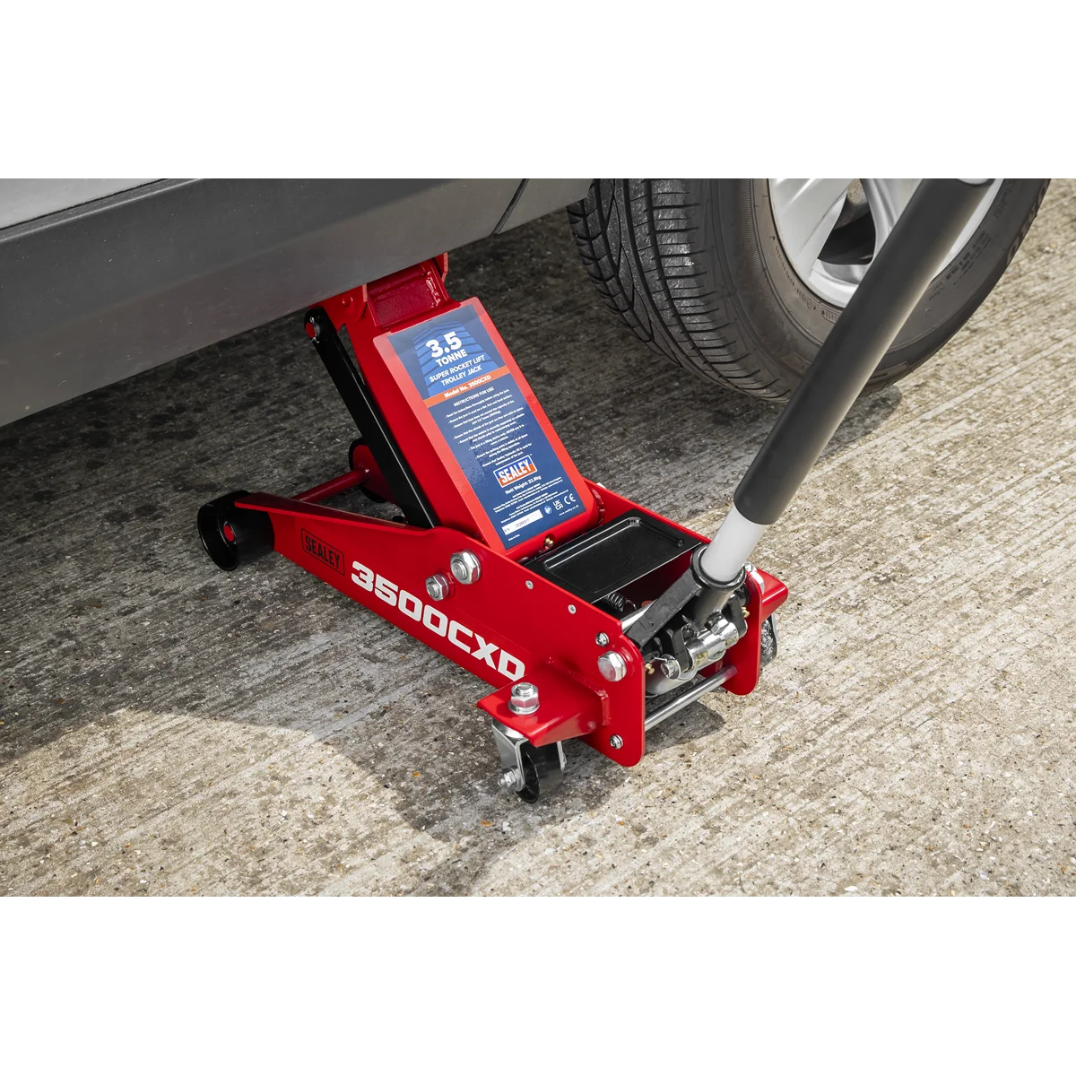 Sealey Trolley Jack 3.5 Tonne Model 3500CXD