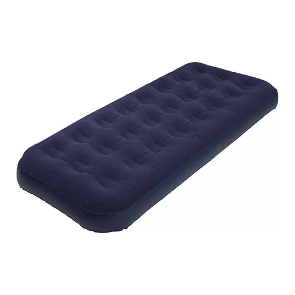 Summit Blue Flocked Single Inflatable Air Bed Outdoor Camping Mattress