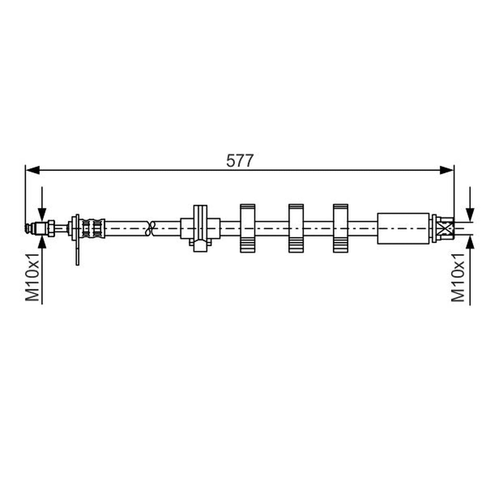 Bosch Brake Hydraulic Hose Line Front Left 1 987 476 809