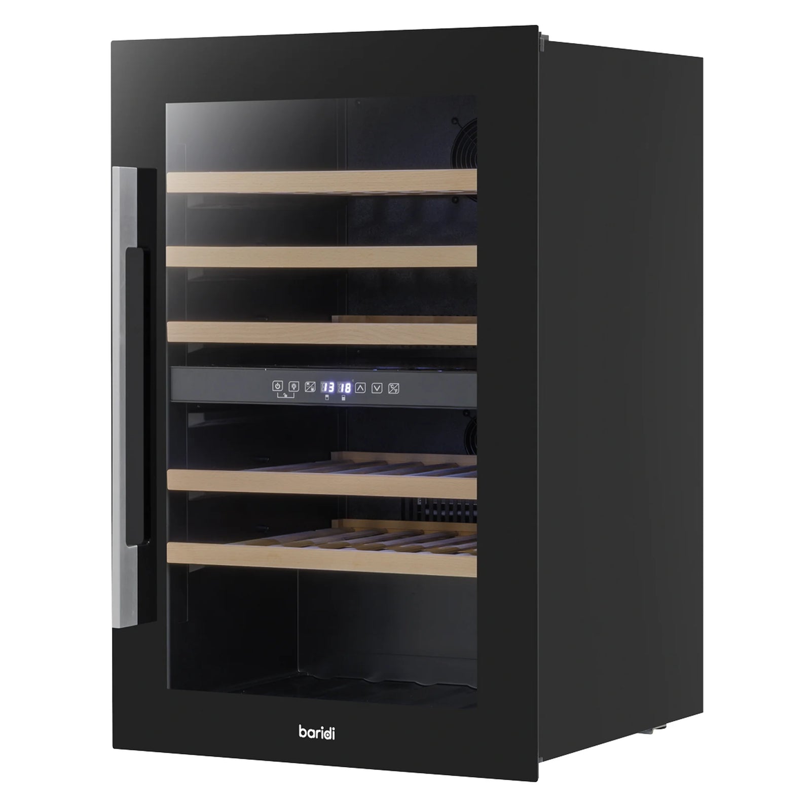 Baridi Wine Cooler 57 Bottles Dual Zone DH118 Black