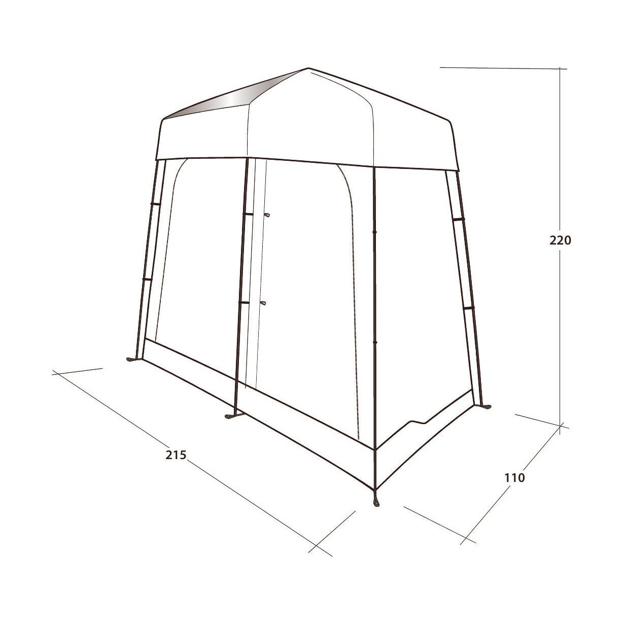 Outwell Seahaven Comfort Station Double Shower Toilet Tent