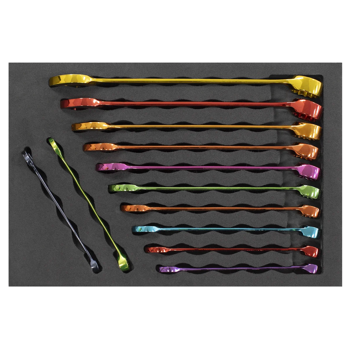 Sealey Combination Spanner Set 12 Piece - Chrome Vanadium Steel