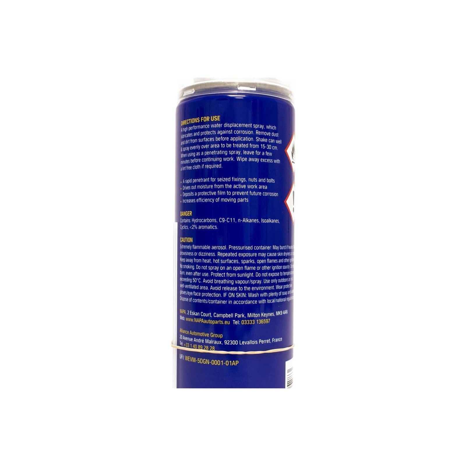 2x NAPA Multi Purpose Lubricant Spray Cleans Protect Rust Penetrating Oil 500ml