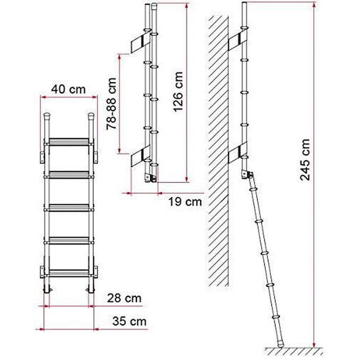 Fiamma Deluxe 5D Ladder 02426-08A