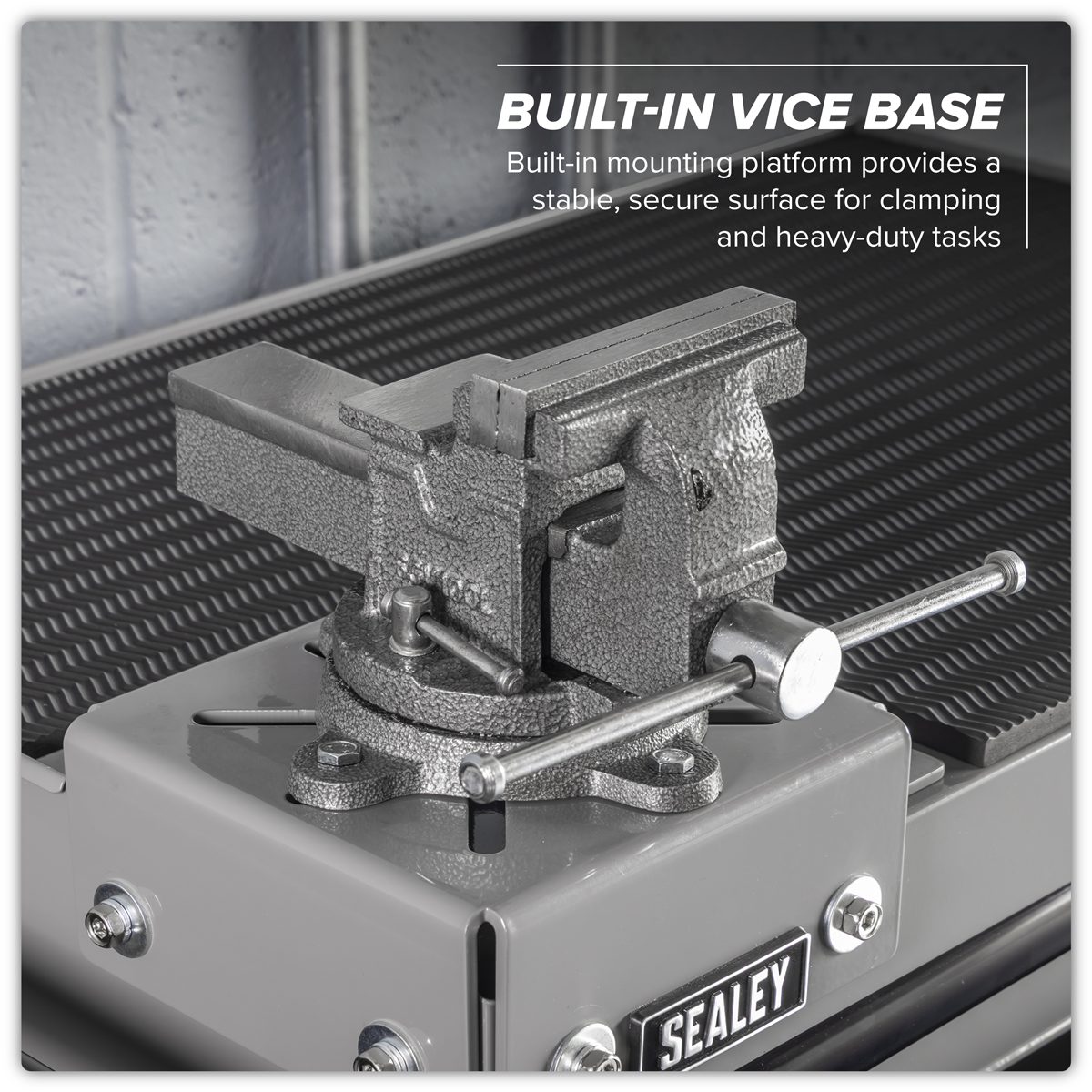 Sealey Superline PRO Rollcab 6 Drawer Tool Chest with Vice Base - Grey/Black
