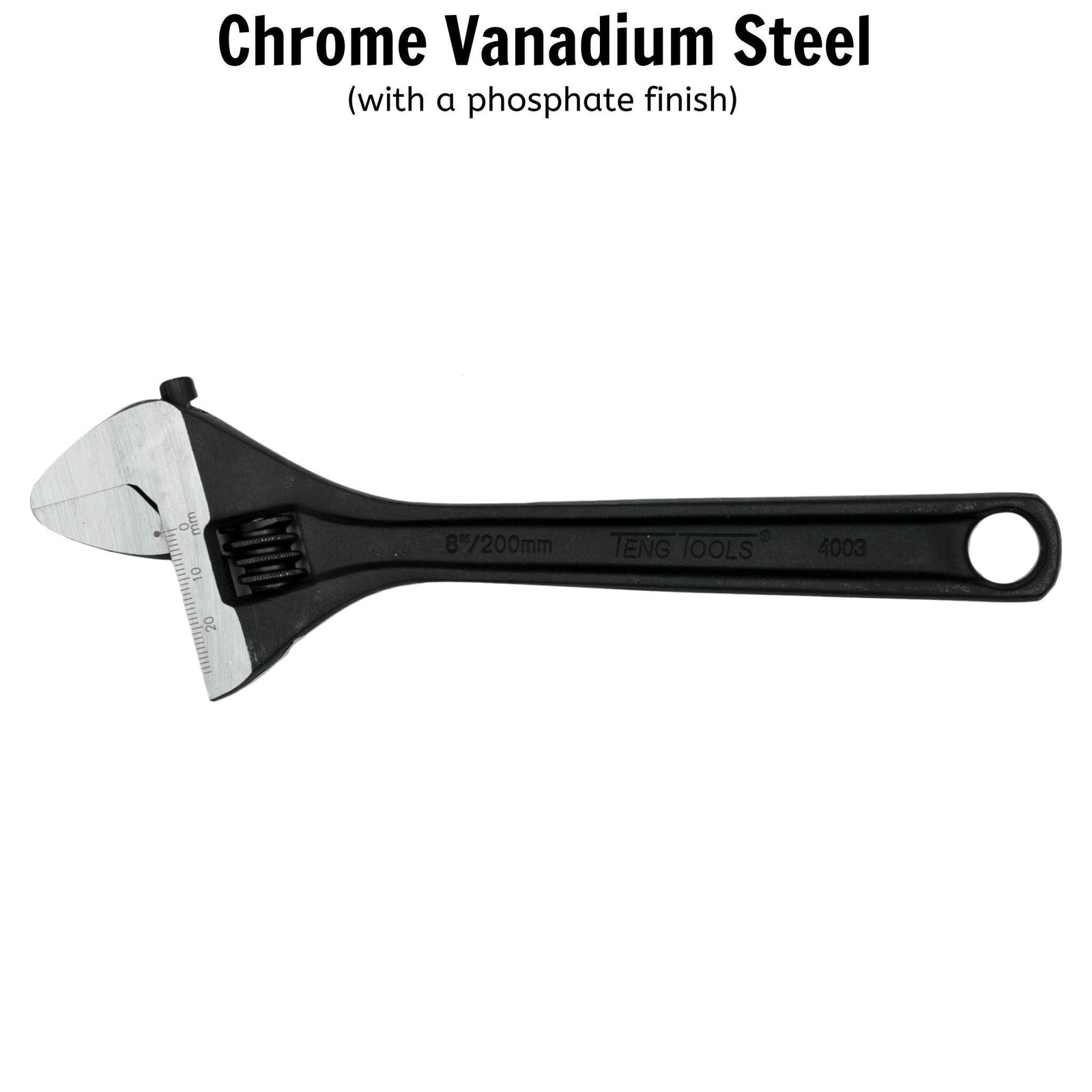 Teng Tools Adjustable Wrench 200mm